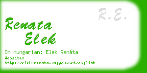 renata elek business card